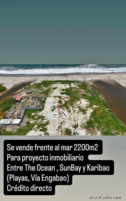 SE VENDE TERRENO FRENTE AL MAR DE 2200M2 EN VIA ENGABAO