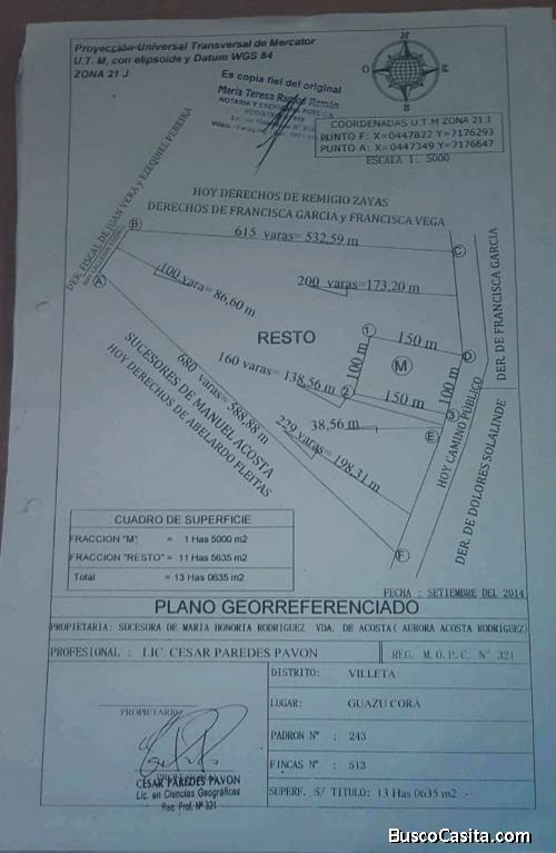 Mayor Otaño. Vendo propiedad