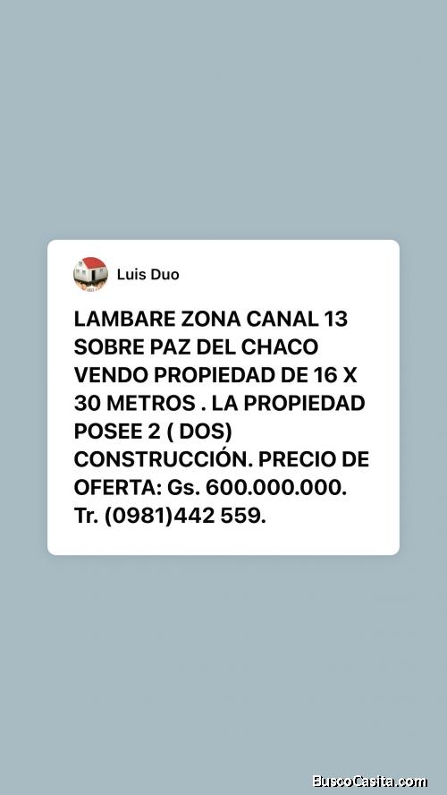 LAMBARE ZONA CANAL 13 Y SHOOPING EL PUEBLO 