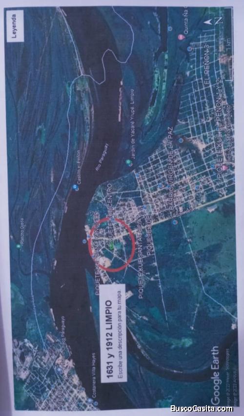 TERRENO UNICO, A METROS DEL RIO PARAGUAY