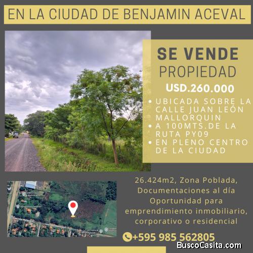 SE VENDE PROPIEDAD EN LA CIUDAD DE BENJAMIN ACEVAL