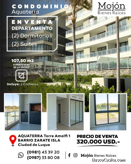 CONDOMINIO AQUATERRA EN LA TORRE AMALFI 1 EN EL BARRIO ZARATE ISLA DE LA CIUDAD DE LUQUE.-