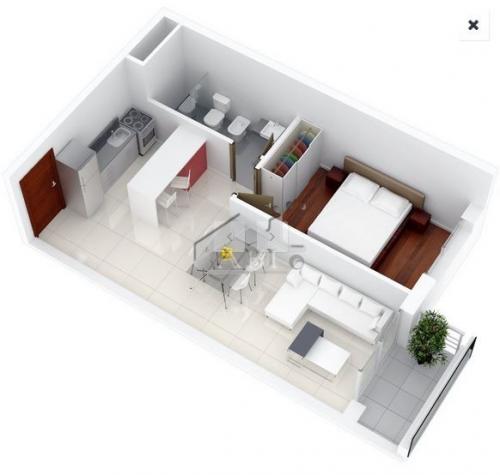 A ESTRENAR: Apartamento en el 9° piso al frente de un dormitorio en Centro Sur AP 278 A