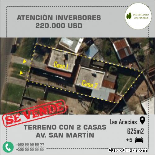 Terreno con 2 casas