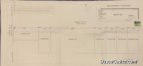 Balneario La Esmeralda terreno 525 m2 en venta agua luz