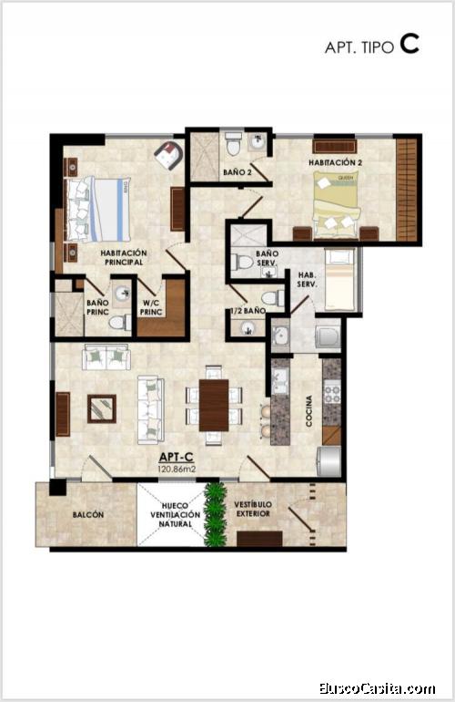 apartamento en venta  evaristo morales 