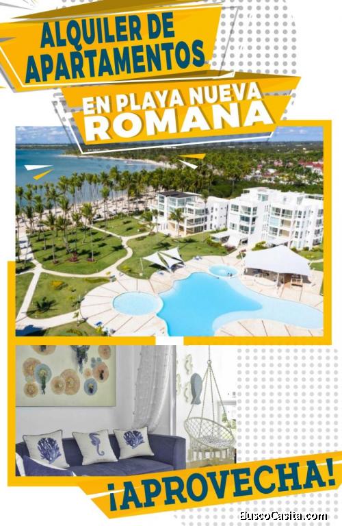RENTA APARTAMENTO ESPECTACULAR - PLAYA NUEVA ROMANA