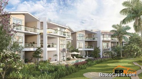 Apartamentos con Lago en Paseo de Cocotal en Punta Cana REA-159