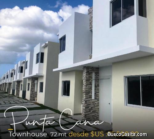 Proyecto De Villas Townhouse Con Jardín, Veron - Punta Cana