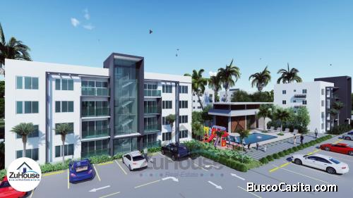 APARTAMENTO EN VENTA EN PLANOS EN RES. CON PISCINA EN GURABO ZA02A