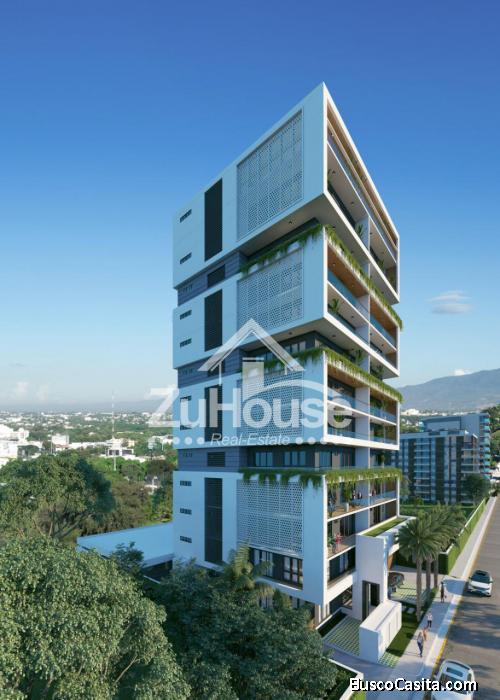 Apartamentos en venta en hermosa torre en Rincón Largo, Santiago ZA05B
