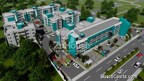 Apartamentos en venta en planos en Res. con piscina en Tamboril WPA77 C