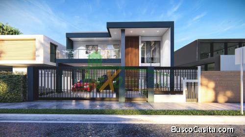 Casa 2 Niveles en planos Diseño Moderno Santiago (eac-258)