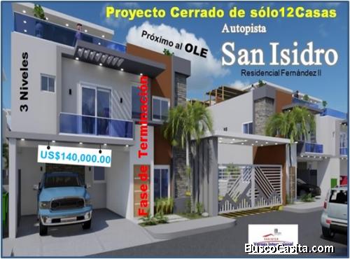 Vendo 2 Casas en Proyecto de 12, a 3 min del OLE, Aut. de San Isidro