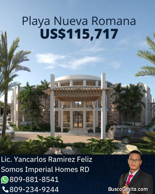EXCLUSIVO PROYECTO RESIDENCIAL DENTRO PLAYA NUEVA ROMANA.