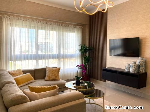 Apartamento en alquiler finamente amueblado en Evaristo Morales