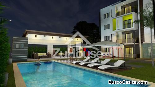 Apartamentos en venta en planos en Res. cpiscina Gurabo, Santiago WPA22 B