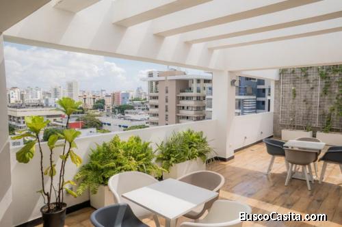 Apartamento en venta de una habitacion en Piantini Amueblado