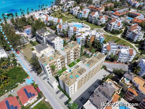 Apartamento amueblado frente a la playa de bavaro, los corales