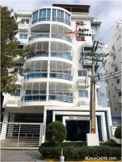 Vendo APTO en Gazcue, VISTA AL MAR EN TORRE CATALONIA V, Oportunidad