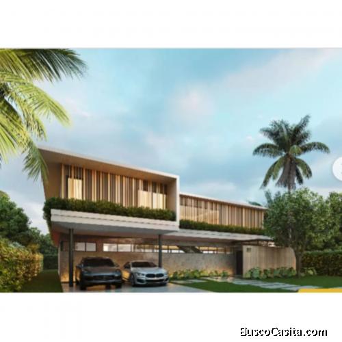 Villa concepto abierto de dos niveles.