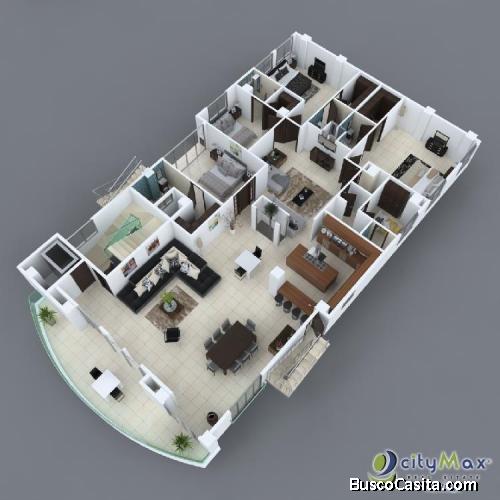  Penthouse De 166  Mts.2  Los Cerros De Gurabo