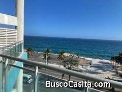Bello Apartamento Amueblado  En Alquiler Frente Al Mar 