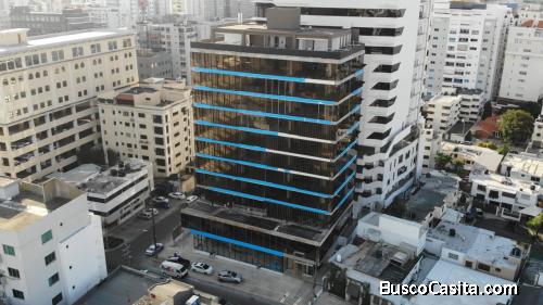 Oficina En Alquiler  En Torre Corporativo En Piantini 