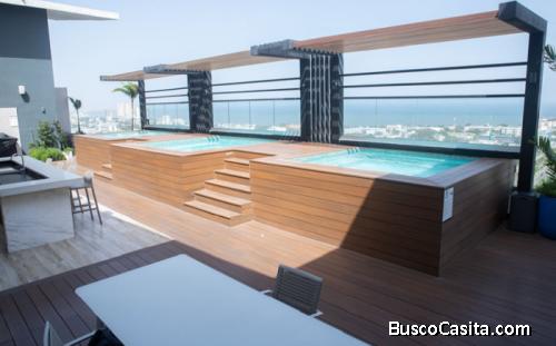 Apartamento  Amueblado En Bella Vista Piso Alto