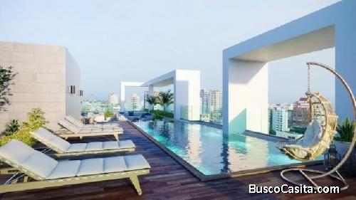 Apartamento En Venta En Lujosa Torre De Piantini 1 Hab.