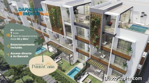  INVERSION EN Pisos 1 Habitación  1 Baño 2 parqueos en PUNTA CANA BAVARO 375