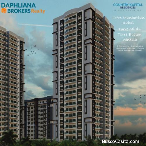 VENTA DE TOWER 1, 2, 3 Habitaciones  EN Santo Domingo Este Cerca de Jumbo COUNTRY KAPITAL RESIDENCES