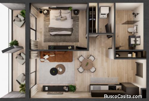 Administracion, alquiler y venta Nuevos departamentos amplios 1, 2, 3 BR   1 Bath   EN ZONA COLONIAL