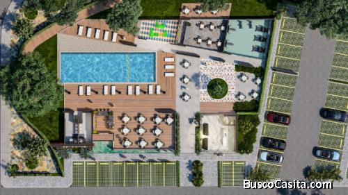 SUN DISTRICT  Y TERRAZAS REPUBLICA DOMINICANA PROYECTO DE DEPARTAMENTOS 1, 2 Dorms  NO MUY LEJOS DE 