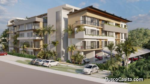 VENTA DE CONDOS 1 Dorm   1, 2 estacionamientos  en Cuarto Nivel EN CAP CANA 771