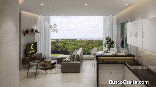 VENTA DE 2 Dorms  Habitaciones  1 y 2 Baños 1 o 2 parkings  en Primer Piso EN CANA ROCK BAVARO 195
