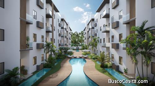 VENTA DE APARTAMENTO EN PUNTA CANA CON  LINEA BLANCA