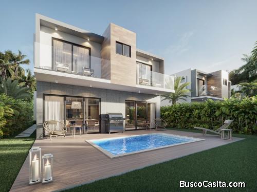 VENTA DE CONDOMINIOS 1, 2 Dormitorios  1 y 2 Baños 2 parqueos  en Segundo Nivel EN BAVARO 24