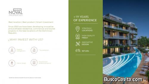 COMPRAR DEPARTAMENTOs  en 4to Nivel 2, 3 Dorms  1 y 2 Baths 1 estacionamiento EN PUNTA CANA 518