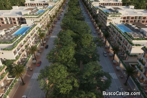 Apartamento en Venta con terraza privada y Linea Blanca, en Punta Cana