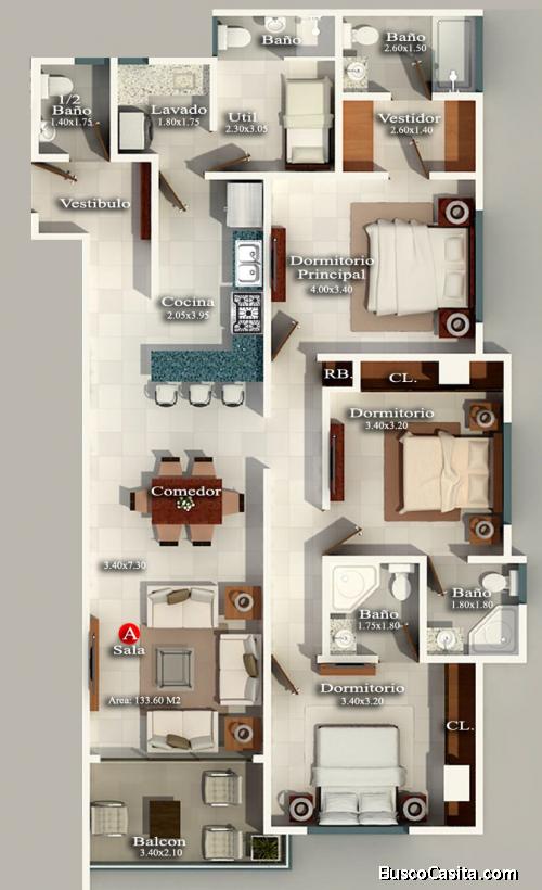 Apartamento En Venta En Bella Vista ; Idi: 138826