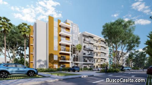 SUN DISTRICT  Y TERRAZAS EN VENTA 2 HABITACIONES EN TERCER NIVEL EN PUNTA CANA 367