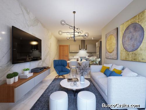 BÁVARO ISLAND RESIDENCES Deptos de 1 hab  EN 1ER PISO en PUEBLO BAVARO PUNTA CANA 788