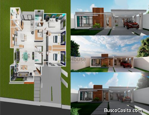 Casa con patio en Venta en planos en Gurabo, Santiago WPC05