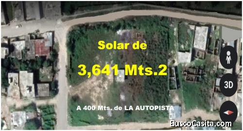 Excelente Solar  de 3,641 Mts.2 Próximo al ITLA,  en LA CALETA de Oportunidad