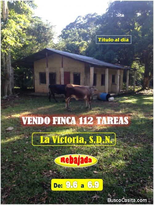 Finca de  112 tareas en los Castillos de La Victoria,  Santo Domingo Norte, con precio muy por debaj