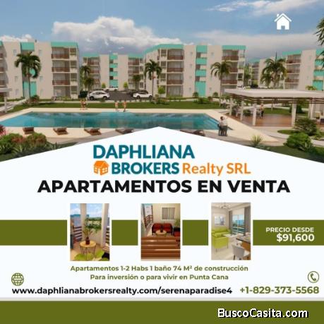 Ofertas Inmobiliarias Apartamento 1 dormitorio EN Punta cana Bávaro