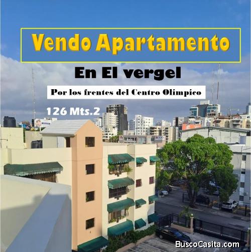 Vendo Apto 3 habs. en EL VERGEL, 126 Mts.2, 4to Piso, A MEDIA CUADRA DE LA 27 DE FEBRERO