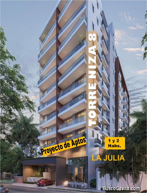 Proyecto de Aptos TORRE NIZA 8, de 1 y 2 habitaciones EN LA JULIA, D.N