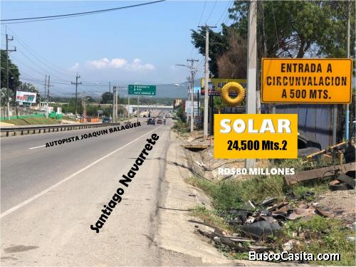 ATENCION SANTIAGO: Vendo 24,500 mts.2 de Terreno en la misma Autopista Santiago–Navarrete